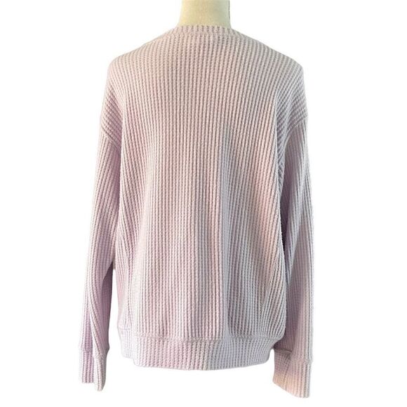 For the Republic Pastel Purple Waffle Knit Slouchy Top M - Picture 3 of 5